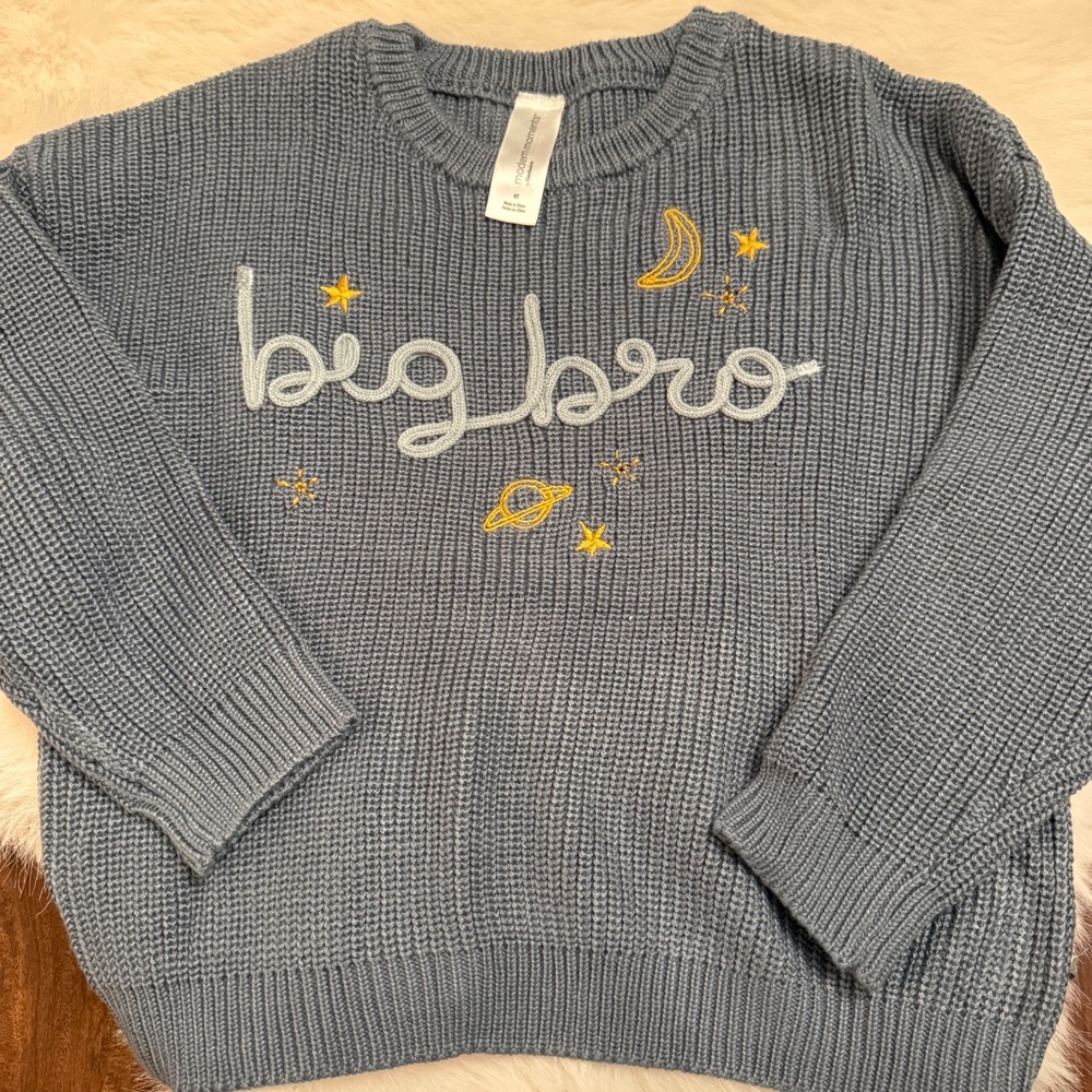 Big Brother Kids Blue Sweater